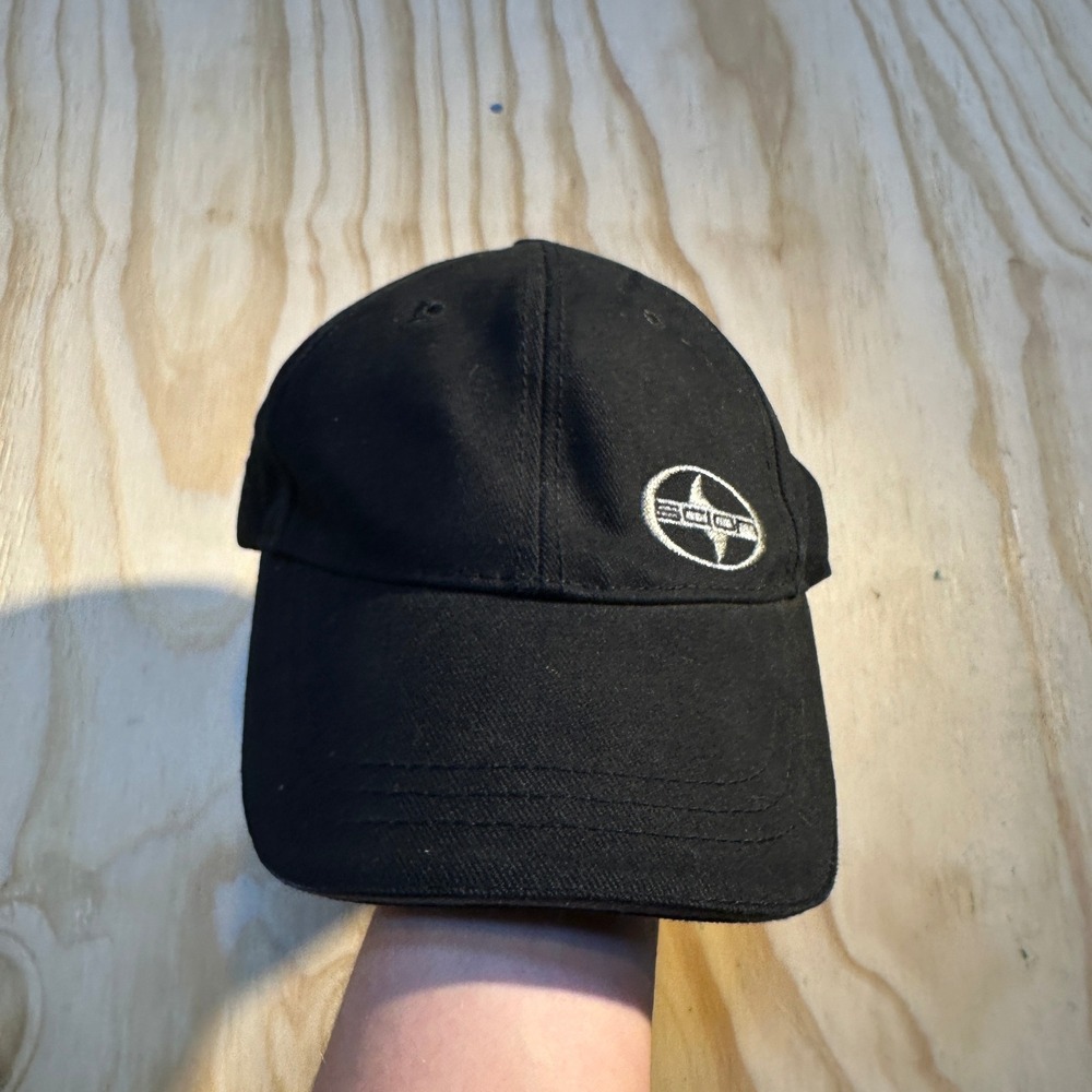Scion Black Baseball Cap Hat What Moves You Embroidered Adjustable OSFM